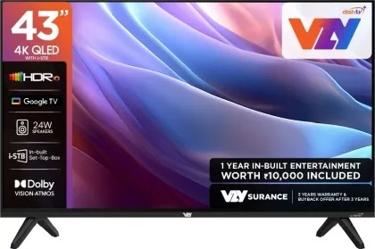 VZY 43 Inch 4K Ultra HD Smart LED TV with Google TV (UHQ Series)