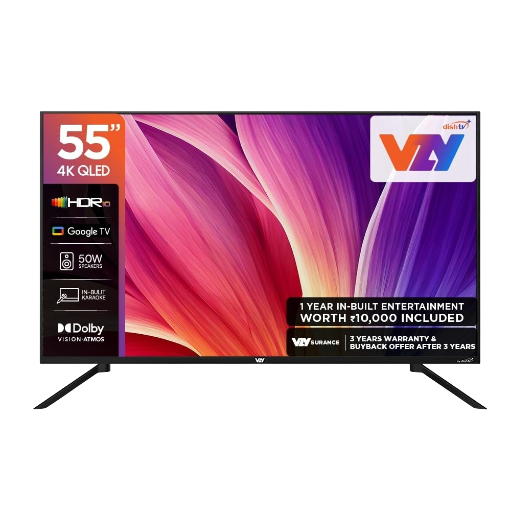 VZY 55 Inch 4K Ultra HD Smart LED TV with Google TV (UHQ Series)