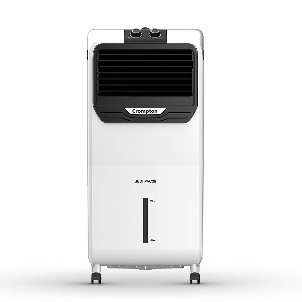 Crompton Plastic Mystique DLX 34 Ltrs Tower Air Cooler - White