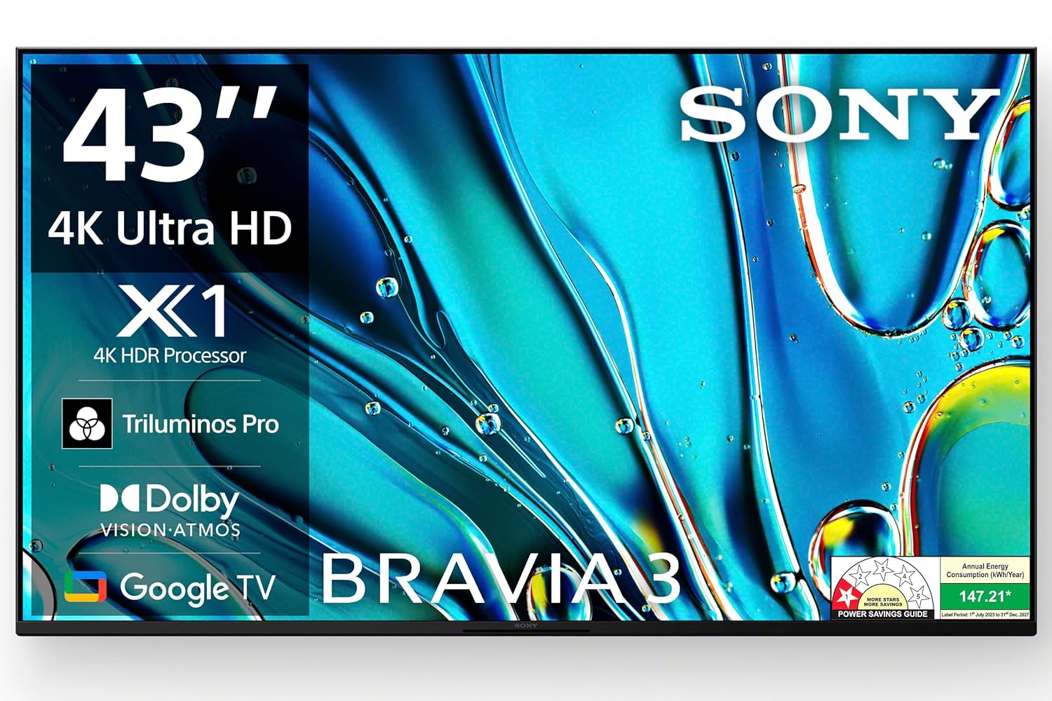 Sony Bravia 3 Series 43-inch 4K Ultra HD AI Smart LED Google TV K Sony Bravia 3 Series 43-inch 4K Ultra HD AI Smart LED Google TV K