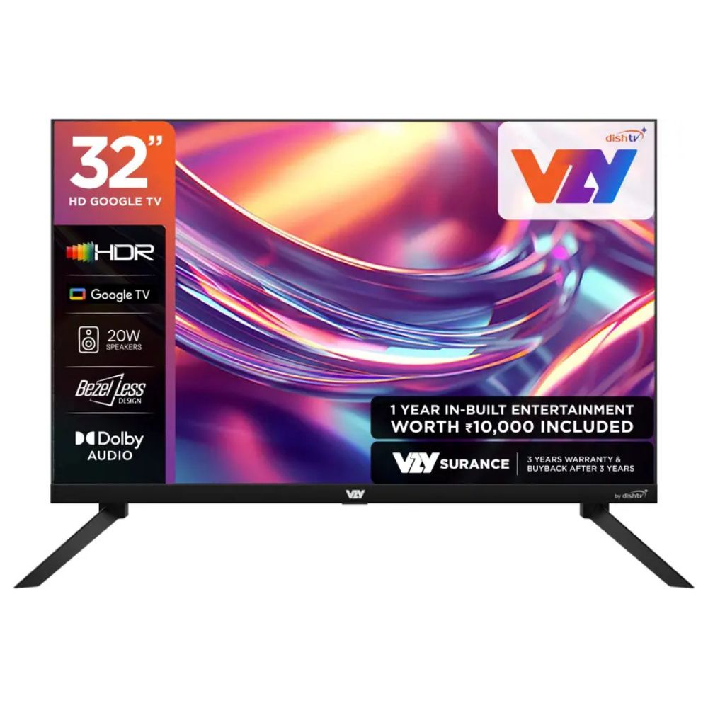TV's HIGH ティーヴィーズ ハイ ティービーズ VZY by DishTV 32 Inch HD Ready Smart Google TV (X32HDLG5)