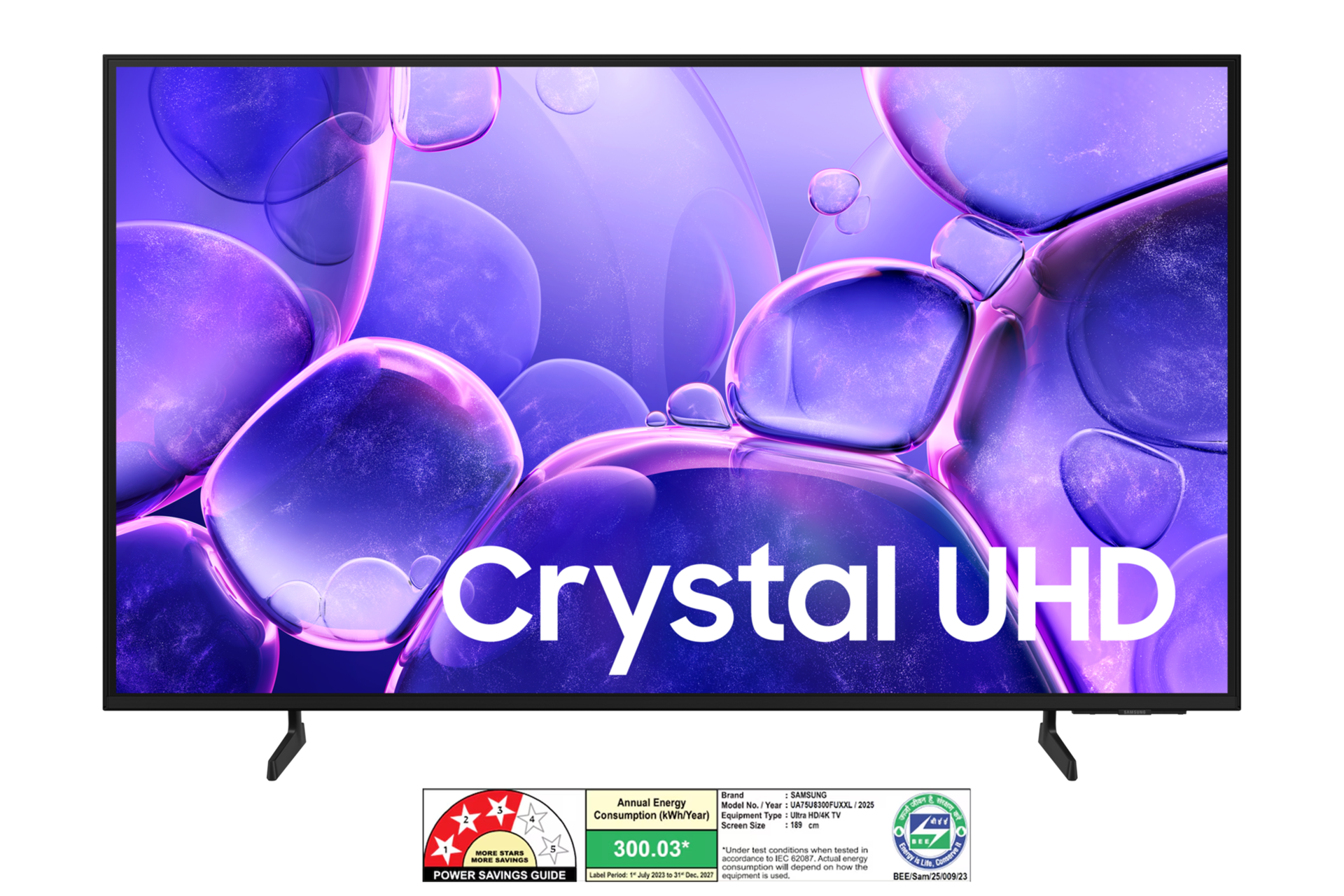Samsung 75 Inch Crystal 4K UHD Smart LED TV (UA75U8300, Tizen OS)