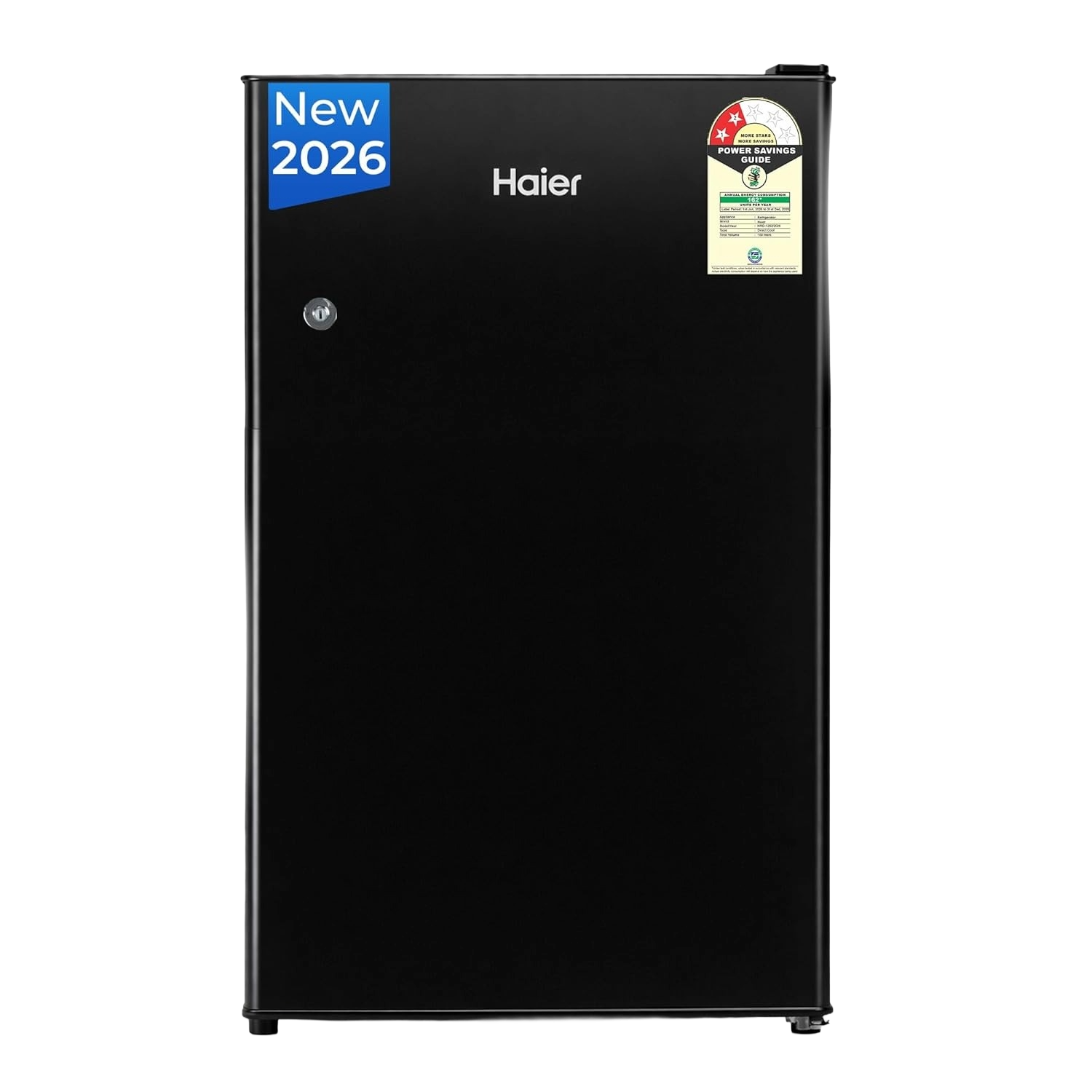 Haier 100L Direct Cool Mini Refrigerator (HRD-1252KSA, Black)