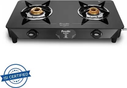Preethi Zeal Pro 2B SS Gas Stove - Durable & Efficient 2 Burner