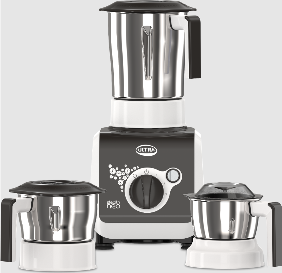 Stealth Neo 750W Grey Purple 3 Jar Elgi Ultra Mixie - Powerful