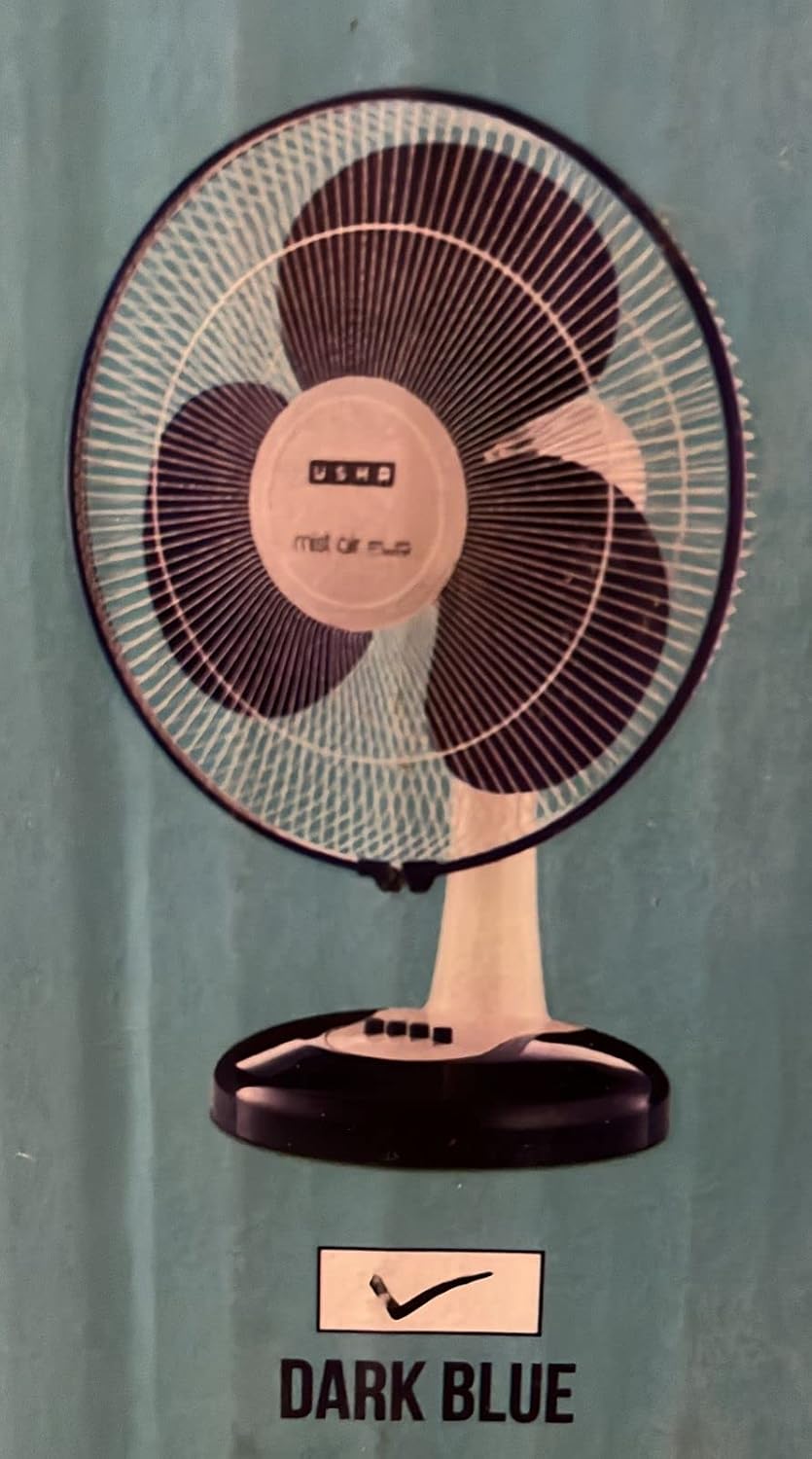 Usha 400mm Pedestal Fan with Powerful Airflow (Mist Air Flo, Dark Blue)