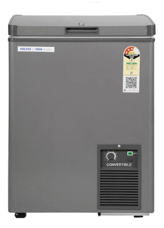 Voltas 205 L Single Door White and Grey Hard Top Deep Freezer