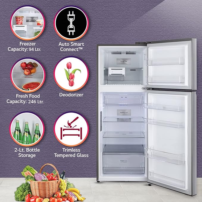 LG 340 L 3 Star Frost Free Smart Inverter Wi-Fi Double Door