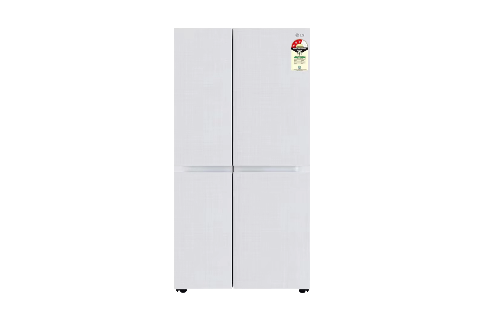 LG 650 Litres Convertible Side by Side Refrigerator Linen White GL