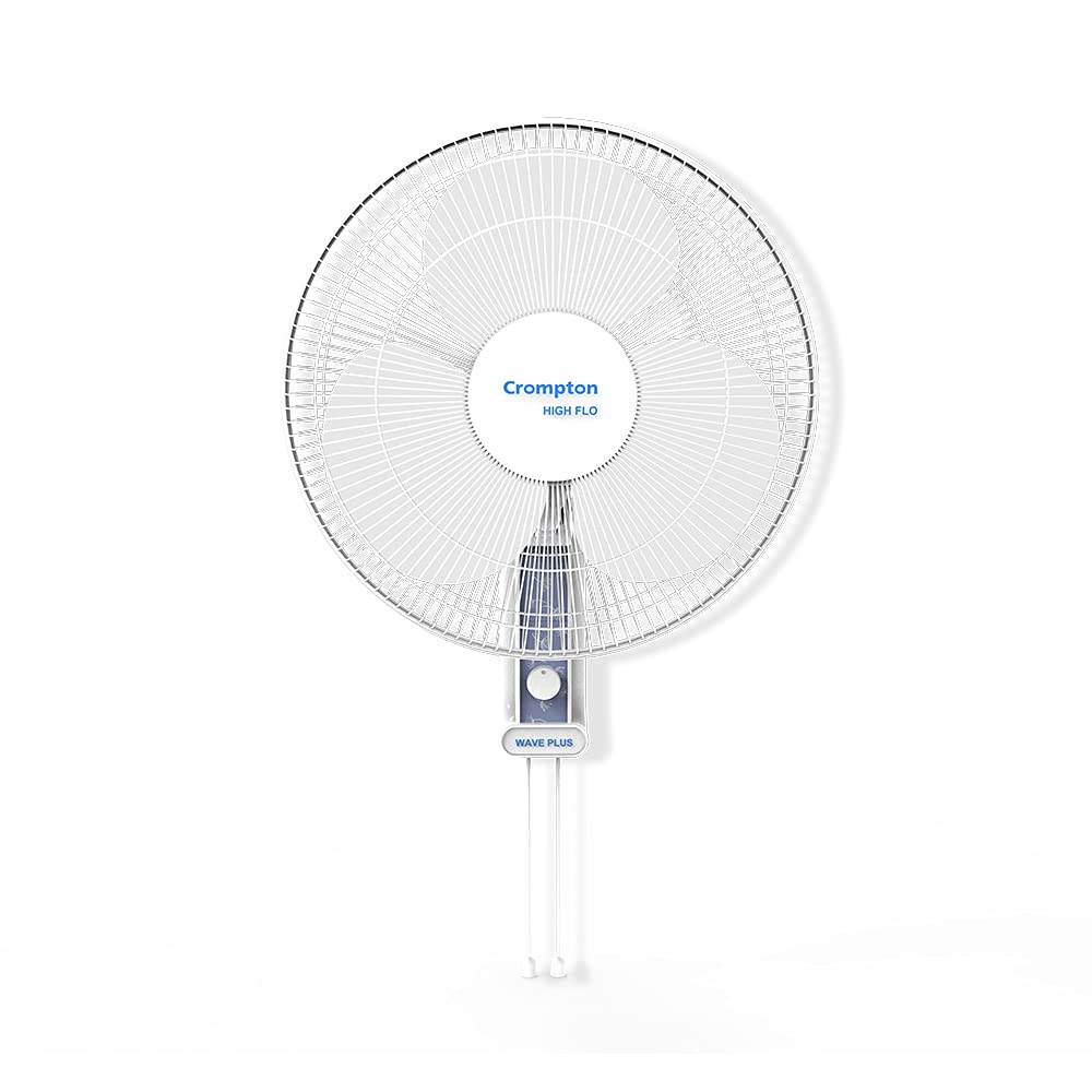 Crompton 400mm Wall Mount Fan (HiFlo Wave Plus, White)